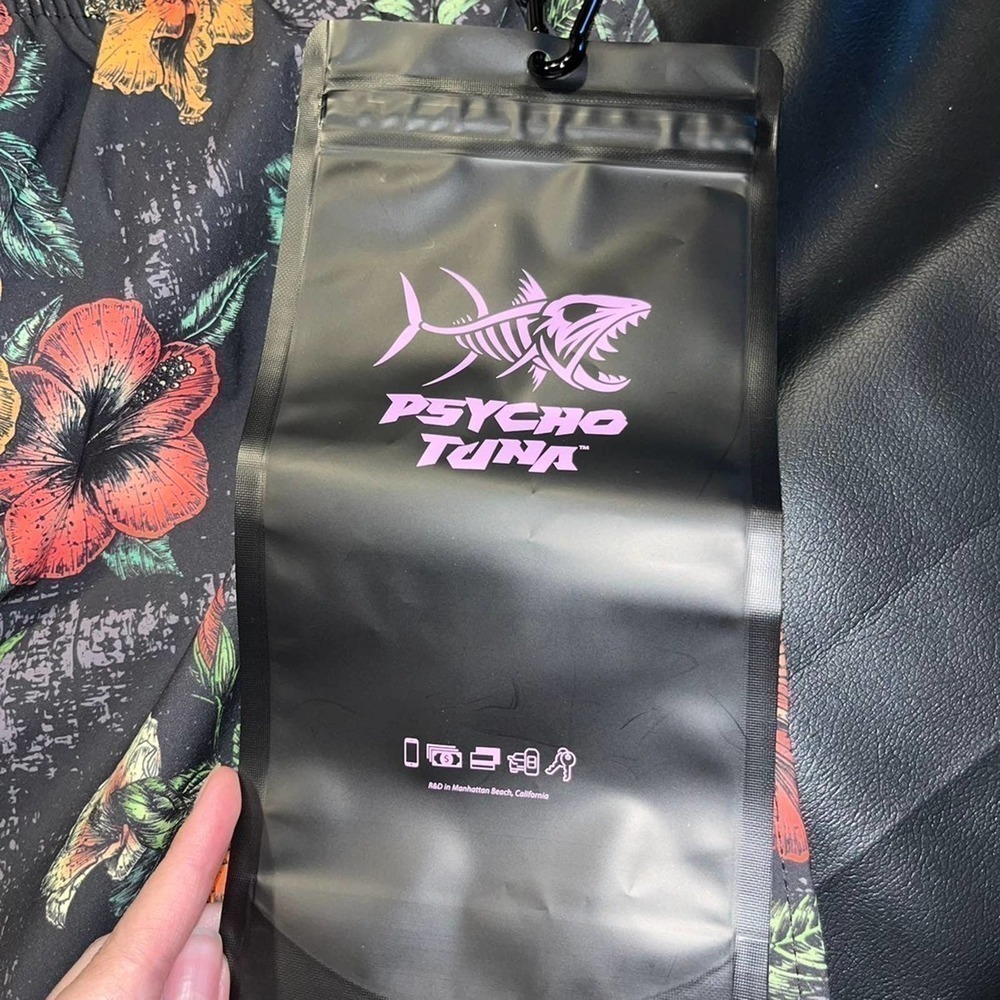 Psycho Tuna Floral Pool Shorts With Waterproof Phone Holder Size Small - Picture 8 of 9